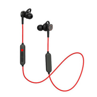 兰士顿 L80蓝牙耳机5.0入耳式双耳无线运动调音带麦苹果XS华为小米vivo通用手机耳机 黑红色