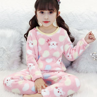Nan ji ren 南极人 女童珊瑚绒睡衣套装
