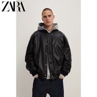  ZARA 假两件设计 男士飞行员夹克