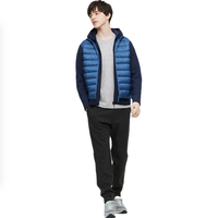 UNIQLO 优衣库 男士纯色防风摇粒绒直筒长裤431989 黑色L