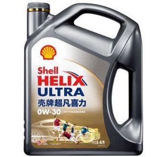 壳牌（Shell）超凡喜力全合成机油 灰壳 Helix Ultra 0W-30 API SN级 4L