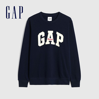 Gap 盖璞 665570 男装|碳素软磨系列 徽标LOGO磨毛圆领卫衣