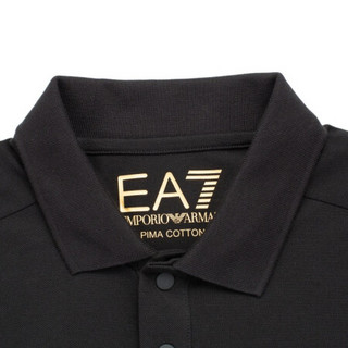 EA7 EMPORIO ARMANI阿玛尼EA7奢侈品男装20秋冬男士POLO衫EA76HPF10-PJ5AZ BLACK-1200黑色 M