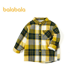 Balabala 巴拉巴拉 儿童格纹长袖衬衣