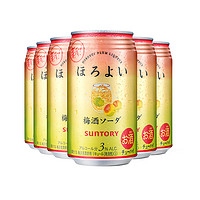 限地区：SUNTORY 三得利 和乐怡 梅酒苏打口味 350mL*6罐