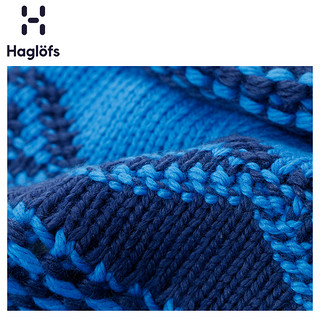 Haglofs火柴棍户外休闲中性含羊毛混纺编织保暖帽602189（均码、2GA亮蓝色/荧光黄色）