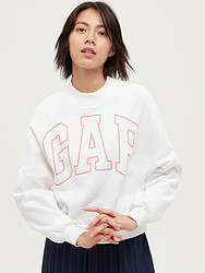 Gap 盖璞 000645999 女装 碳素软磨系列 徽标LOGO撞色马卡龙色套头连帽衫