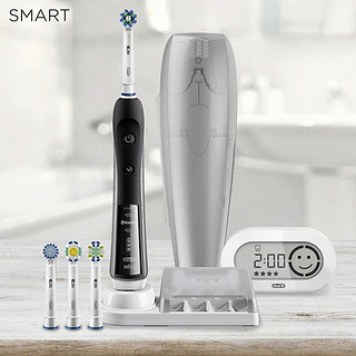 中亚Prime会员：Oralb 欧乐B SmartSeries 6500 电动牙刷 黑色 4个刷头