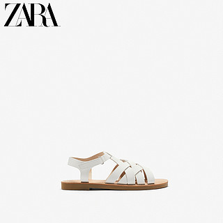 ZARA 新款 童鞋女童 秋冬新品 带饰魔术贴软底凉鞋 12606530001