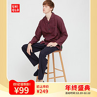 优衣库 男装 法兰绒睡衣(长袖)(格子) 431828 UNIQLO