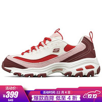 斯凯奇 SKECHERS 经典休闲鞋 女子运动鞋 老爹鞋 149906/RDPK 红色/粉红色 36.5码 US6.5码