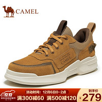 骆驼（CAMEL） 百搭轻盈运动复古户外休闲鞋潮型男 A032307980 红棕/咖啡 44