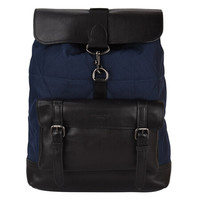 COACH 蔻驰 男士帆布配皮大号锁扣双肩包37860 JINRC 蓝色