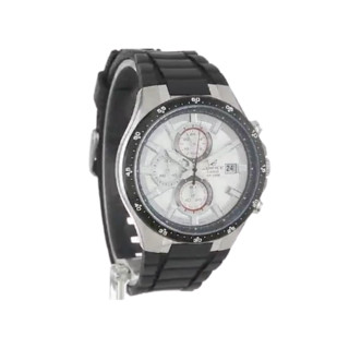 CASIO 卡西欧 EDIFICE艾迪斐斯系列 EFR519-7AV 男士石英手表 43.9mm 白盘 黑色树脂表带 圆形