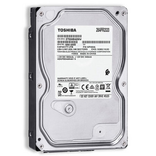 TOSHIBA 东芝 2TB 5400转128M SATA3监控级硬盘(DT02ABA200V)