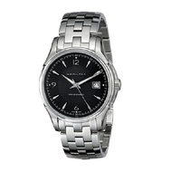 HAMILTON 汉米尔顿 爵士系列 H36515135 男士机械手表 40mm 黑盘 银色不锈钢表带 圆形