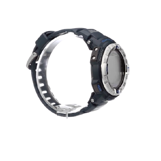 CASIO 卡西欧 PRO TREK系列 男士太阳能手表 52mm 灰盘 蓝色树脂表带 圆形