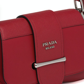 PRADA 普拉达 Sidonie系列女士牛皮翻盖插扣手提单肩包1BD228VOJN-2BB0-F068Z 红色