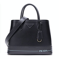 PRADA 普拉达 女士牛皮敞口纯色手提包1BG775 2AIX F0002 V OPH 黑色