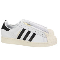 adidas Originals Superstar Laceless 男士运动板鞋 FV3017 白黑色/金属金 40.5