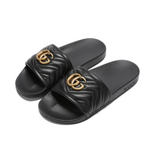 GUCCI 古驰 女士拖鞋 602098 0R030 1000 黑色 35