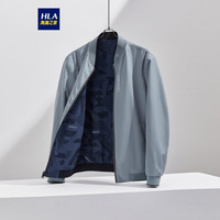 HLA 海澜之家 经典棒球领夹克2021春季时尚双面穿外套男HWJAD1D381A藏青花纹(81)175/92A(50) cz