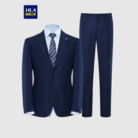HLA 海澜之家 时尚简约细腻西服套装2021春季舒适服帖套西男HTXAD1D001A藏青花纹(01)175/92A (48A) cz