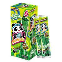泰国进口 熊猫先生芝麻颗粒海苔紫菜卷 办公室儿童休闲膨化食品零食 原味18g *5件