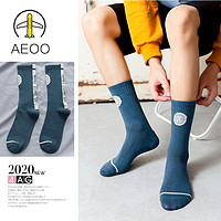 聚划算百亿补贴：Aeoo 艾依欧 2020082305 男士纯棉中筒袜