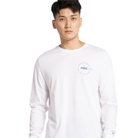 PUMA 彪马 男士运动长袖T恤 596721-02 白色