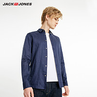 JackJones 杰克琼 219105522 男士亚麻纯色休闲衬衫