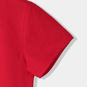 恒源祥 儿童纯色圆领短袖T恤 TQ20700 红色 120cm