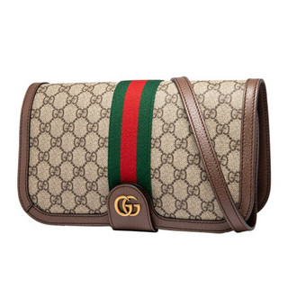 GUCCI 古驰 OPHIDIA系列 女士单肩斜挎包 548304 96IWT 8745 米色/乌金色