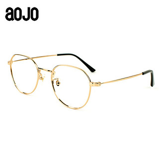 aojo 眼镜框经典皇冠型金属不规则镜架近视眼镜 FABAC0023