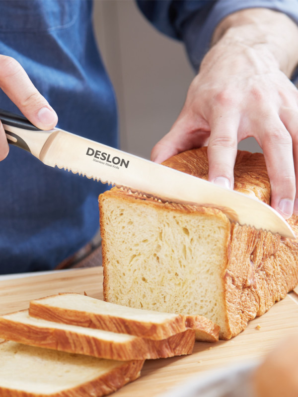 商品德世朗面包刀切面包专用刀不掉渣德国锯齿刀烘焙蛋糕吐司刀切片刀