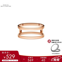 丹尼尔惠灵顿(DanielWellington)dw戒指饰品简约玫瑰金男女对戒双环情侣指环尺寸:15(中国码)DW00400117