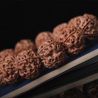 今夕 尼泊尔大金刚菩提手串矮桩爆肉五5瓣男士文玩佛珠手链礼物 5瓣矮桩爆肉 22mm