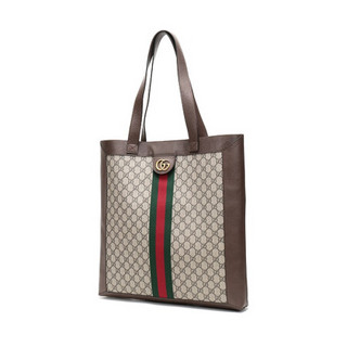 GUCCI 古驰 Ophidia系列 中性手提包 519335 9IKPT 8745 米色/乌木色 大号