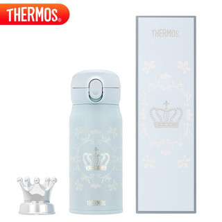 THERMOS 膳魔师 保温杯400ml女王杯礼盒装不锈钢便携推推杯 TCMC-400S BL(QUEEN)