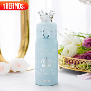 THERMOS 膳魔师 保温杯400ml女王杯礼盒装不锈钢便携推推杯 TCMC-400S BL(QUEEN)