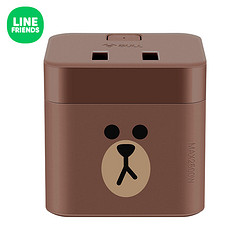LINE FRIENDS 公牛布朗熊 USB插座布朗熊