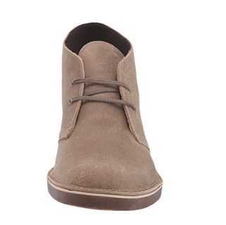 Clarks 其乐 Bushacre 2系列男士皮革系带方跟短筒沙漠靴26082286 Taupe Distressed Suede 11.5 M US