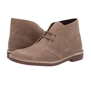 Clarks 其乐 Bushacre 2系列男士皮革系带方跟短筒沙漠靴26082286 Taupe Distressed Suede 11.5 M US