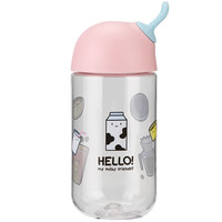Tritan塑料杯运动水杯软萌喝水杯便携茶隔男女式茶水杯粉色460ML ABF653PIK