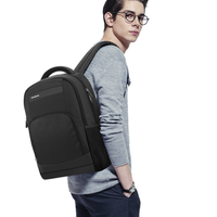 Samsonite 新秀丽 男士防水大容量拉链商务双肩包36B*09010 黑色14寸