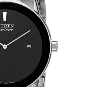 CITIZEN 西铁城 光动能腕表系列 AU1060-51E 男士光动能手表 40mm 黑盘 银色不锈钢表带 圆形