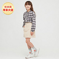 童装/女童 法兰绒格子衬衫(长袖棉质)B 428221