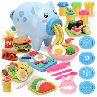 纽奇 Nukied 橡皮泥彩泥粘土模具儿童手工面条机1 3 6岁男孩女孩diy益智玩具小猪男孩款21件套 蓝色彩泥玩具 报价价格评测怎么样 什么值得买