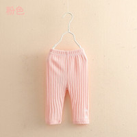 贝壳元素宝宝打底中裤 夏装新款女童童装儿童松紧腰七分裤子kzc275 粉色 90cm
