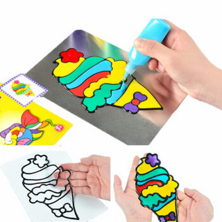 儿童胶画烤画套装手工制作套装DIY烤画涂鸦画 西游升级装12图12色